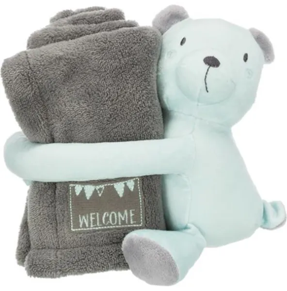 Trixie Junior pehmolelusarja peitto/nalle 75 × 50 cm harmaa/minttu